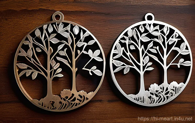 레이저 커팅 금속공예 - **Prompt:** A close-up, dynamic shot of a powerful fiber laser cutting machine in action, precisely ...