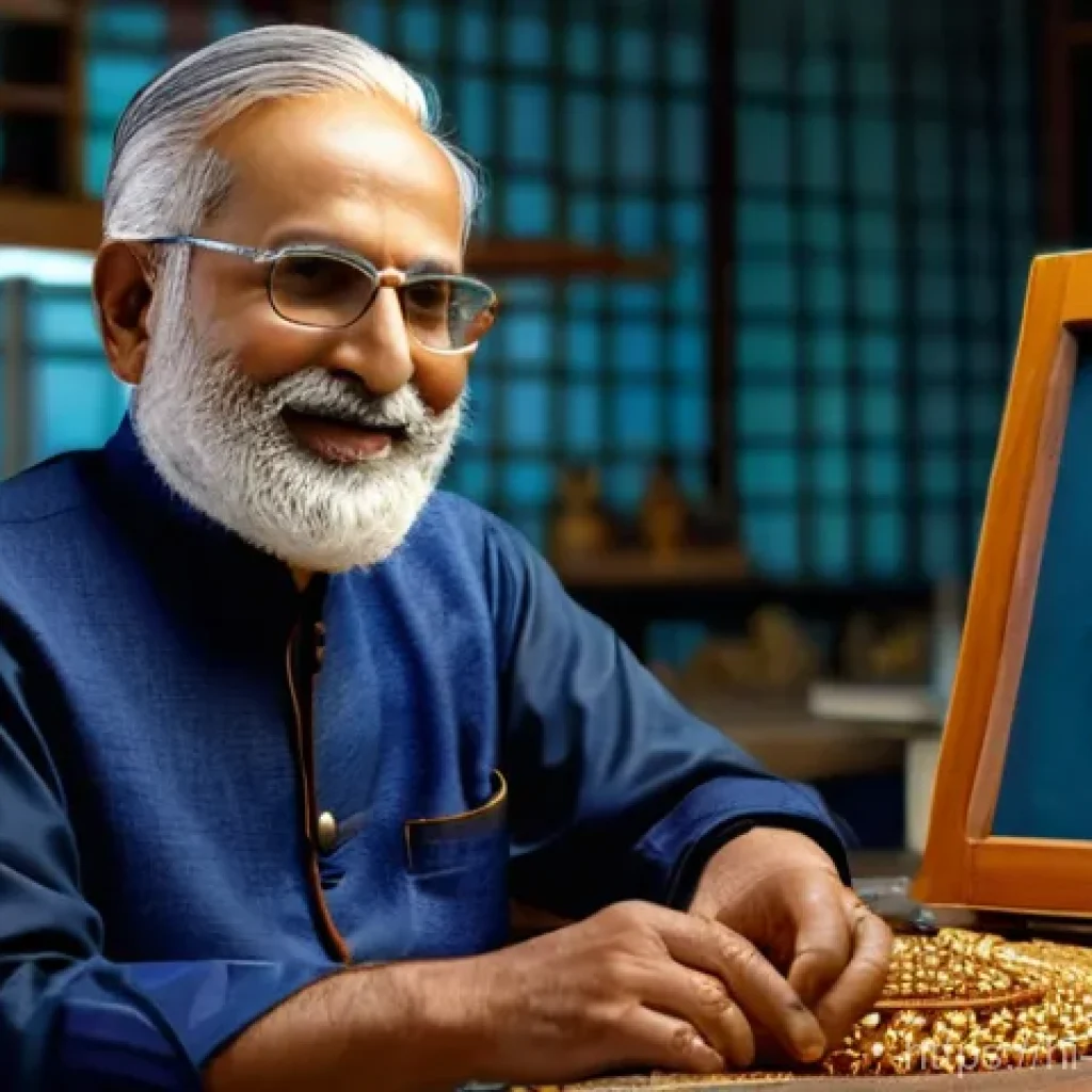 금속공예 CAD 설계법 - **Prompt 1: The Bridge Between Eras: A Master Artisan Embracing CAD**
    "A wise, experienced India...