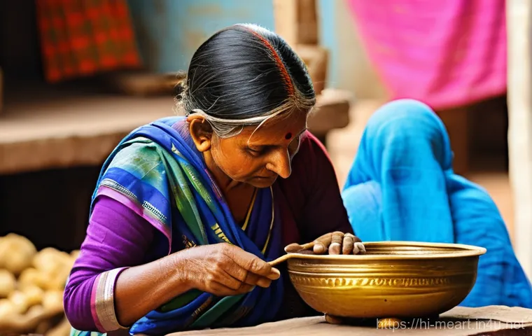 금속공예 컬렉션과 소장 가치 - Here are three detailed image generation prompts in English, inspired by the rich tradition of India...